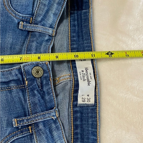 ABERCROMBIE & FITCH / Medium Washed Mid Rise Skinny Jeans Size 10R / 30W 29L - Picture 7 of 8